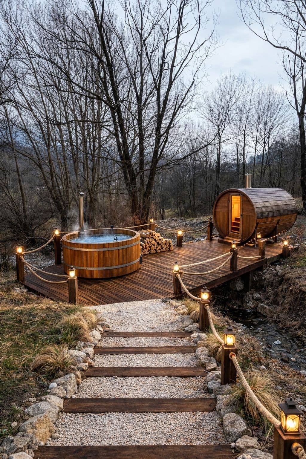 Zona de foc — firepit comun la Sătucul Verde, Secăria